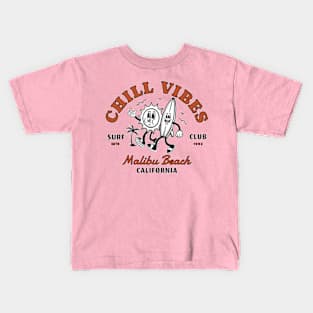 Chill vibes malibu beach california Kids T-Shirt